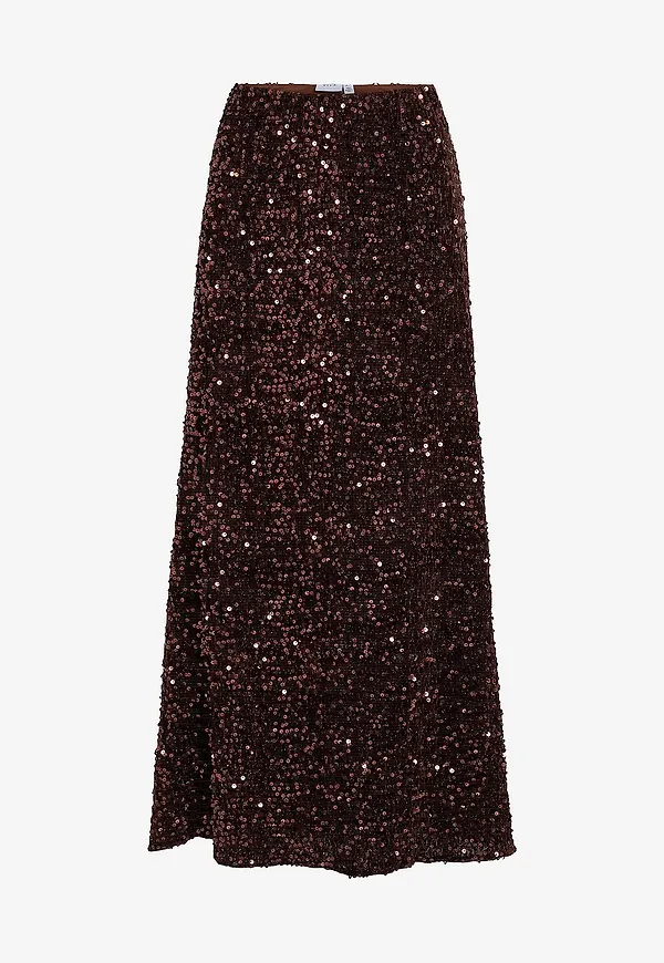 Vila - Maxikjol viBelieve HW Ankle Sequins Skirt/pt - Natur