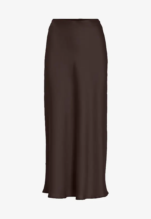 Vila - Maxikjol viEllette HW Long Skirt - Brun