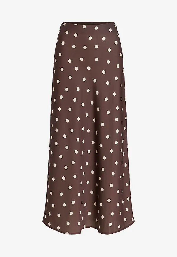 Vila - Maxikjol viEllette HW Long Skirt - Brun