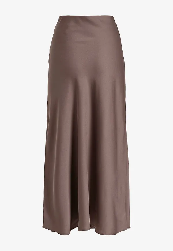 Vila - Maxikjol viEllette HW Long Skirt - Brun