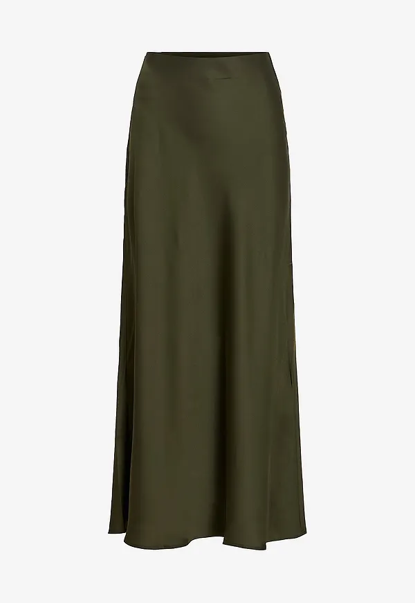 Vila - Maxikjol viEllette HW Long Skirt - Grön
