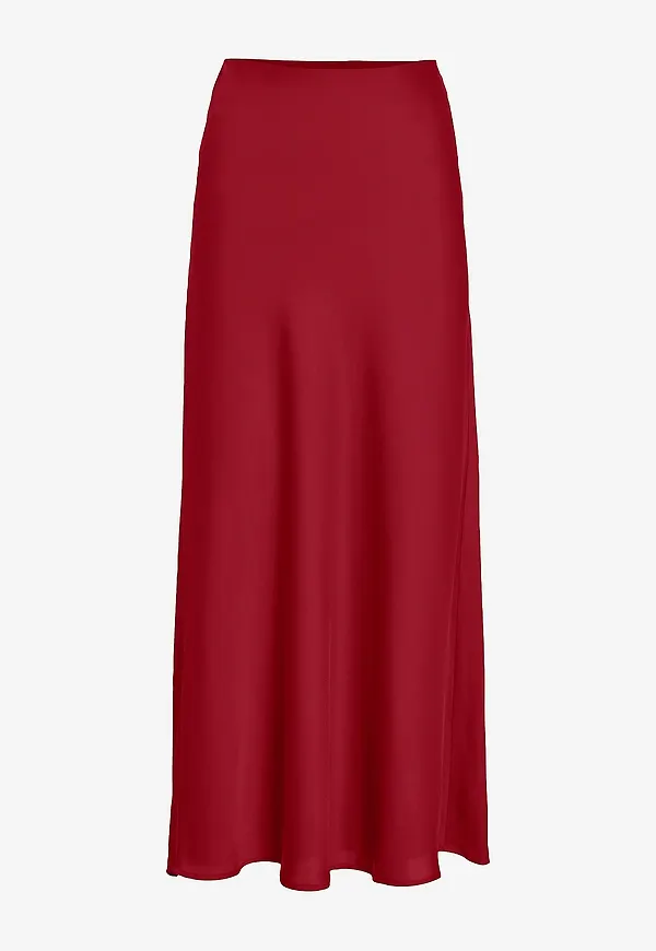 Vila - Maxikjol viEllette HW Long Skirt - Röd