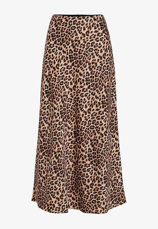 Vila - Maxikjol viEllette HW Midi Skirt - Brun