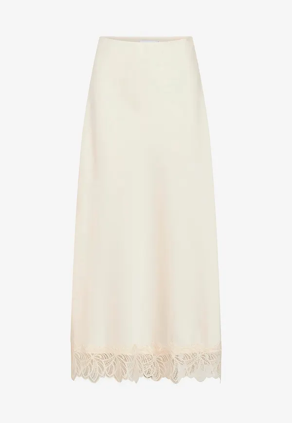 Vila - Maxikjol Vilea Ankle Skirt - Beige