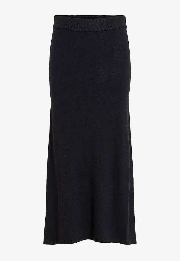 Vila - Maxikjol viLilo Ancle Knit Skirt - Svart