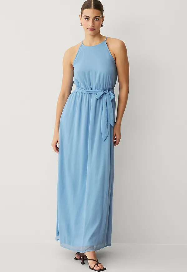 Vila - Maxiklänning viFalia Belted Long Dress - Blå