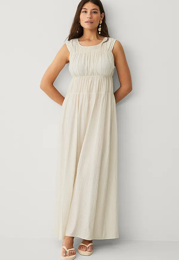 Vila - Maxiklänning viFoxy O-neck - Beige