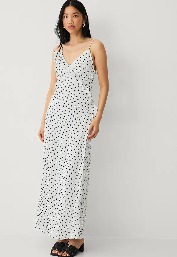 Vila - Maxiklänning viHelle V-neck Strap Ankle Dress - Vit – Ellos