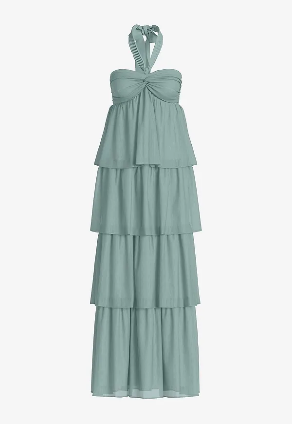 Vila - Maxiklänning viLea Halterneck Layered Dress - Grön