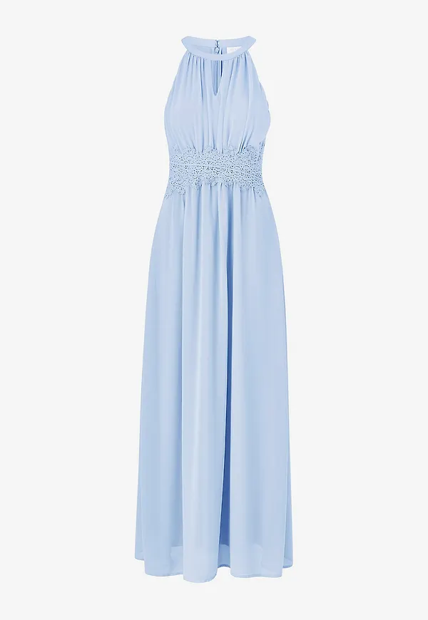 Vila - Maxiklänning viMilina Halterneck Maxi Dress - Blå