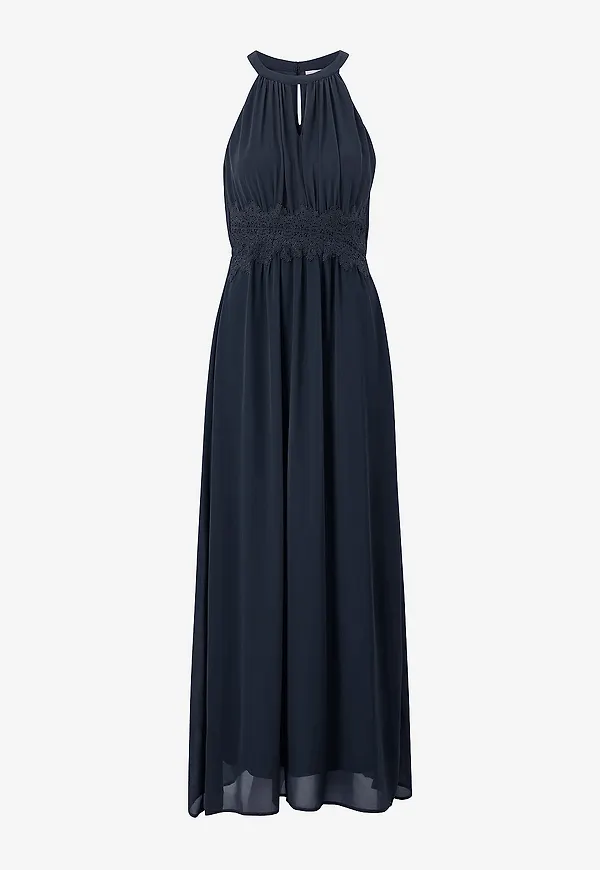 Vila - Maxiklänning viMilina Halterneck Maxi Dress - Blå