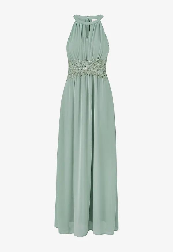 Vila - Maxiklänning viMilina Halterneck Maxi Dress - Grön