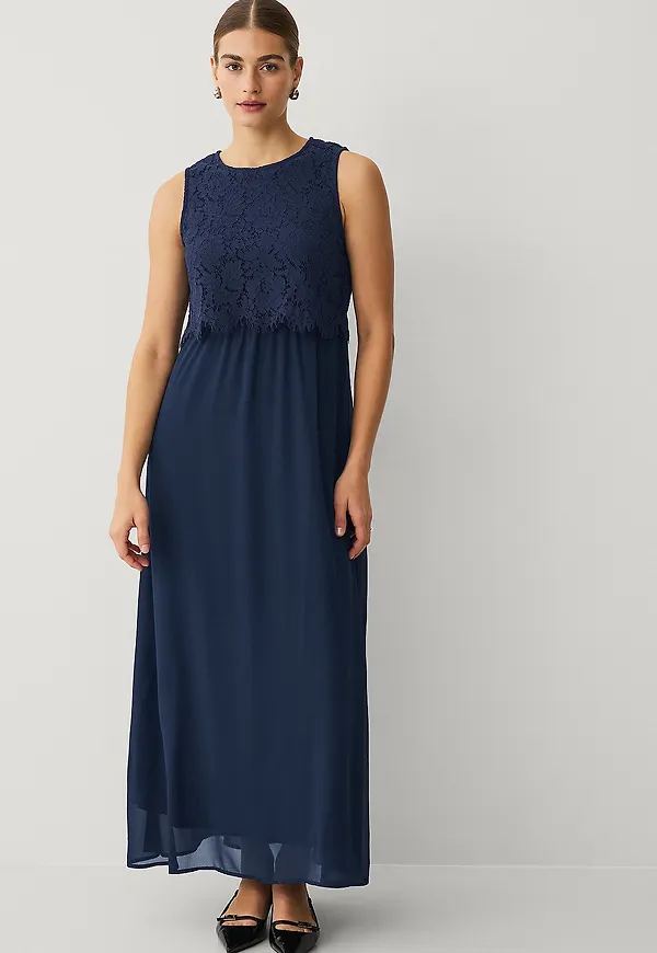 Vila - Maxiklänning viMilina Lace Dress - Blå