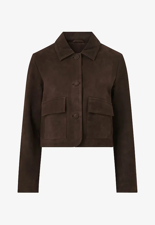Vila - Mockajacka viIda Suede Jacket - Brun