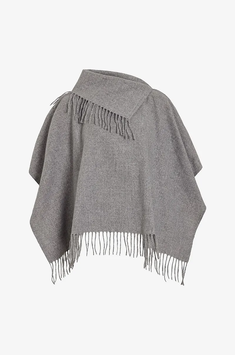 Vila - Poncho viFjolira High Neck - Grå