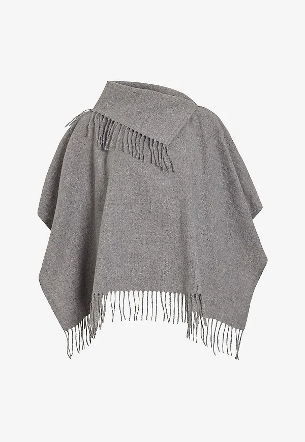 Vila - Poncho viFjolira High Neck - Grå