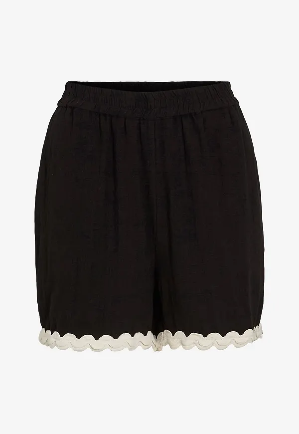 Vila - Shorts viManda Wavy RW - Svart