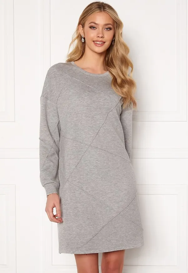 VILA Sif L/S Dress Light Gray Melange XS