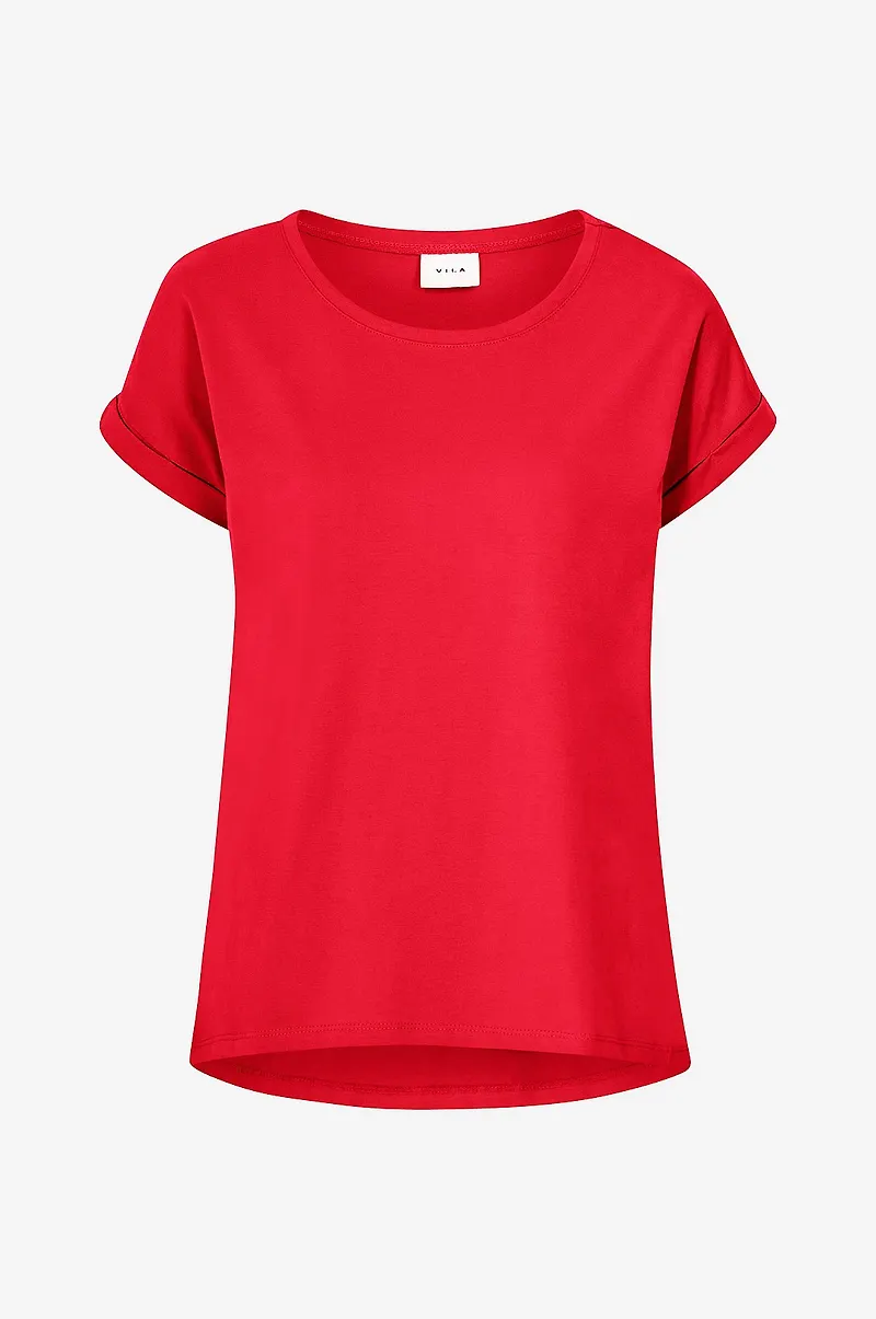Vila - Topp viDreamers New Pure T-shirt - Röd