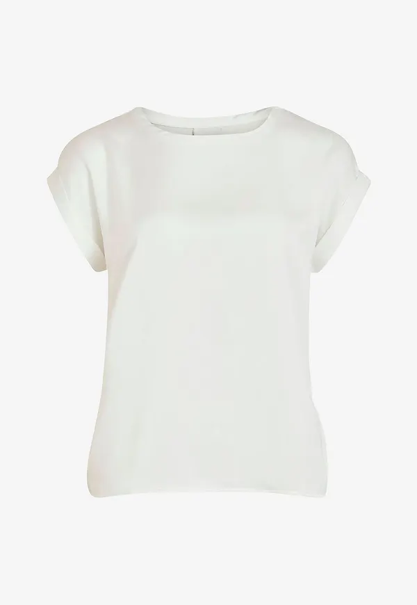 Vila - Topp viEllette S/s Satin - Vit