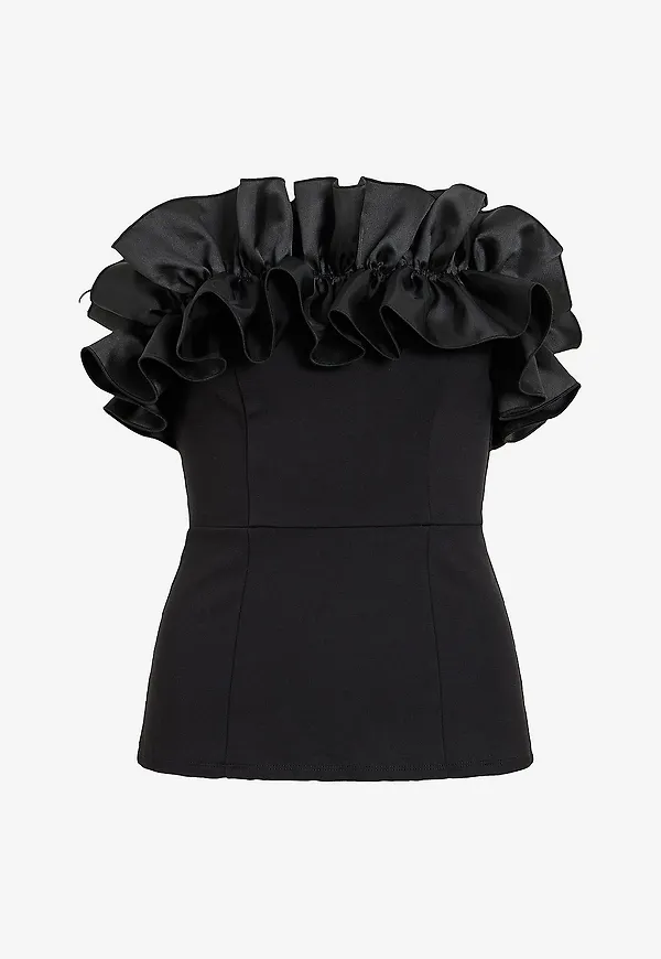 Vila - Topp Vilisse Strapless Top/Dc - Svart