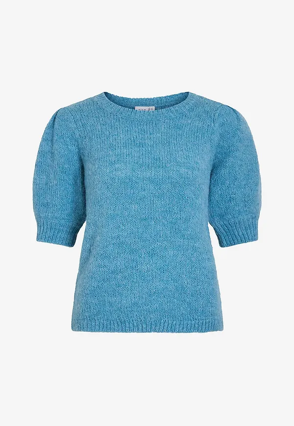 Vila - Tröja viBows O-neck 3/4 - Blå