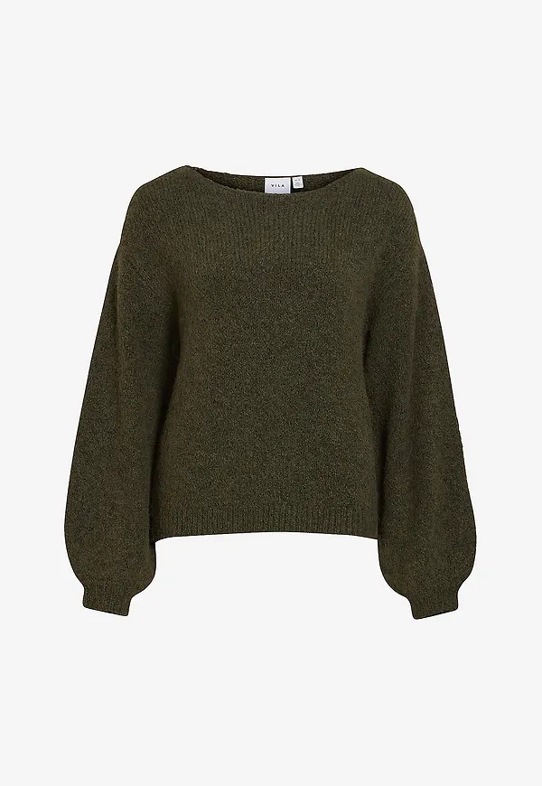 Vila - Tröja viMarley L/S Knit Pullover - Grön
