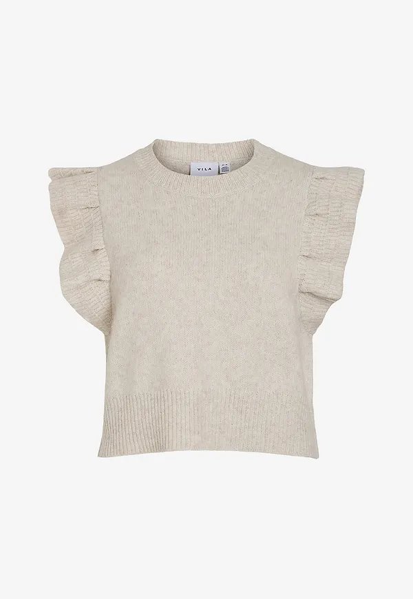 Vila - Väst viLova S/L Knit - Brun