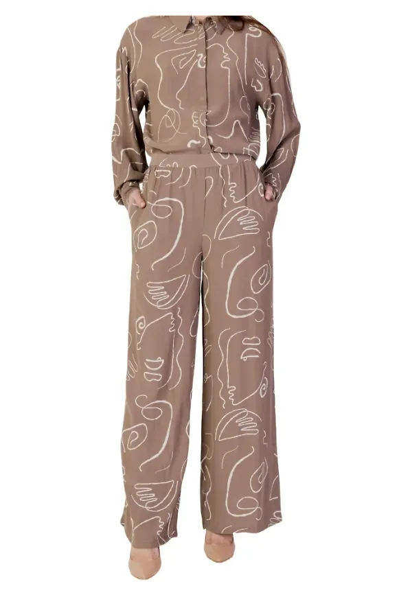 Vila Vida byxor Beige, Dam