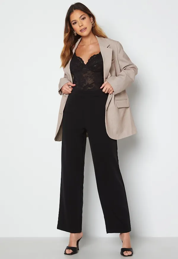 VILA Wilda Ava HW Wide Pants Black 34