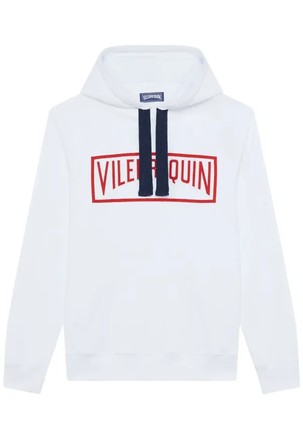 Vilebrequin huvtröja med logotyp - Vit