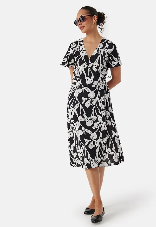 Vilovie S/S Wrap Midi Dress