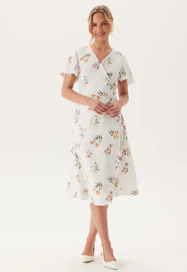 Vilovie S/S Wrap Midi Dress