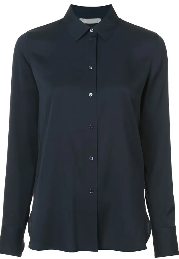 Vince classic collar shirt - Svart