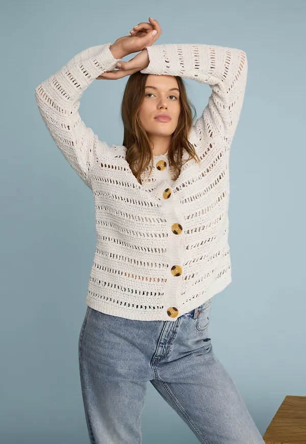 Virkad cardigan