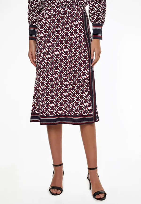 Vis Monogram Midi Skirt