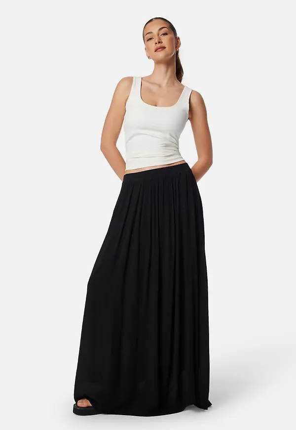 Viscose Crepe Maxi Skirt