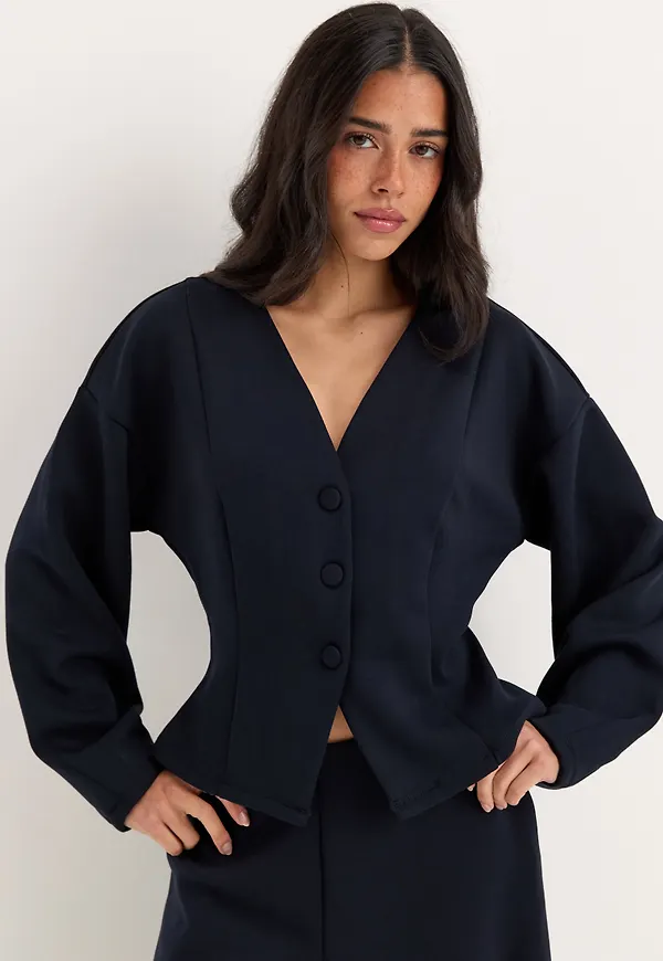 Visiffi V-neck L/S SWEAT CARDIGAN