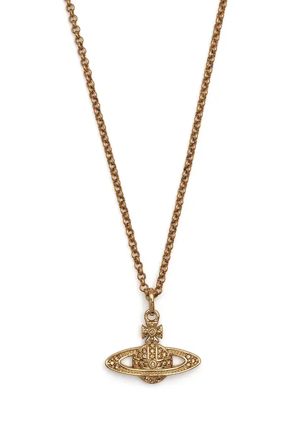 Vivienne Westwood Bas Relief Orb halsband - Guldfärgad