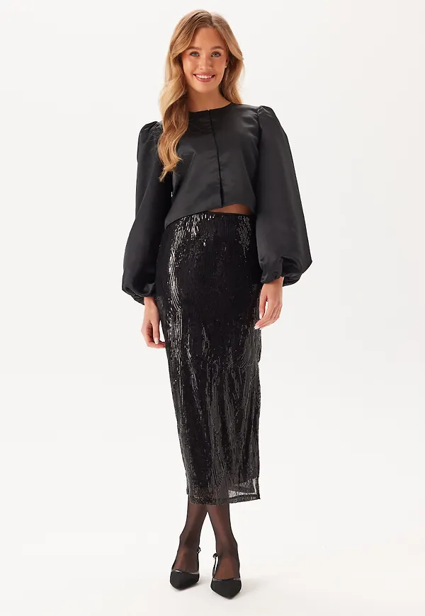 Vizikki Midi Sequin Skirt
