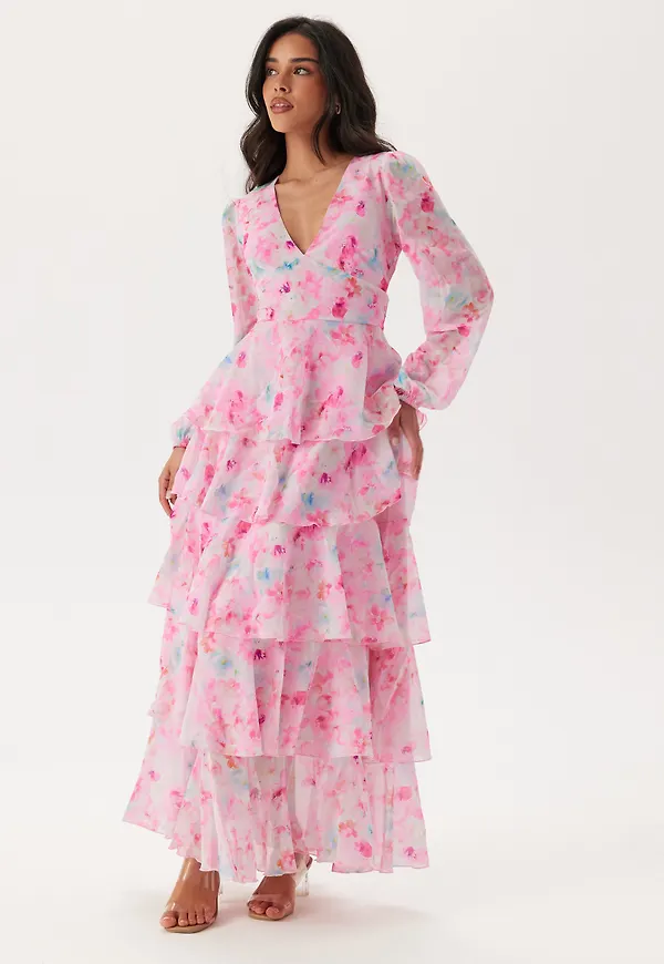 Vmfelicia Ls Ruffle Maxi Dress