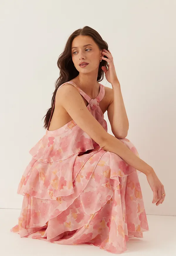 Vmfelicia Sl Ruffle Maxi Dress