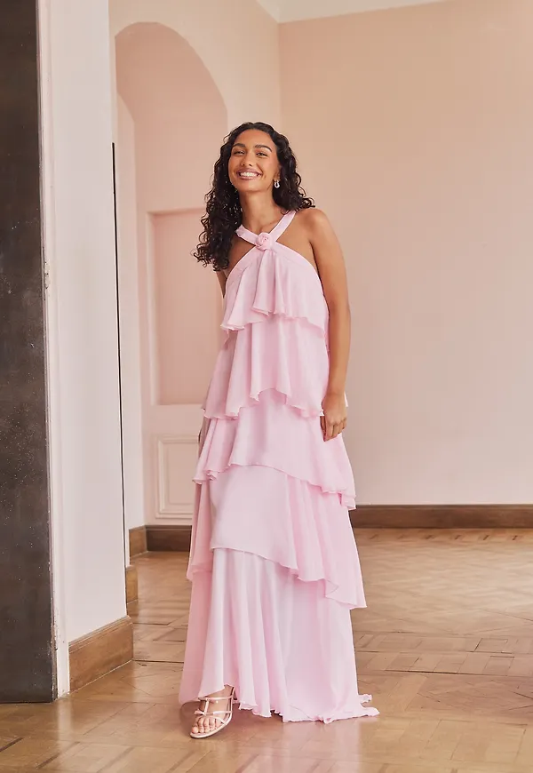 Vmfelicia Sl Ruffle Maxi Dress