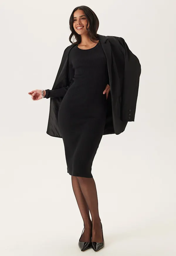 Vmgizelle Ls O-neck Blk Dress