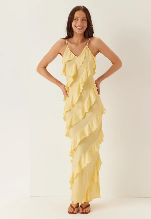 Vmicelyn Sl Ruffle Maxi Dress
