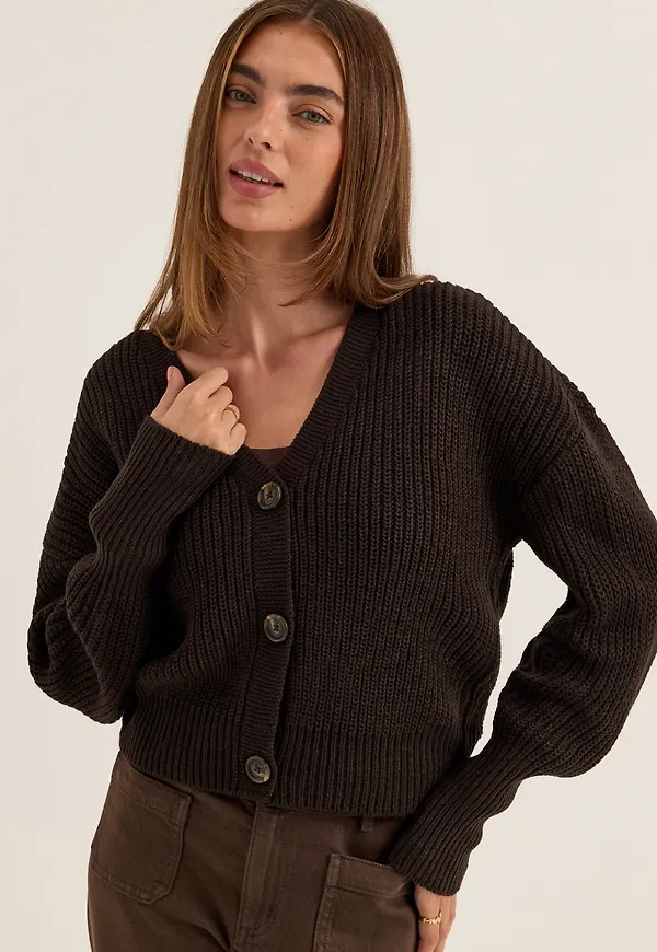 Vmlea LS V-Neck Cuff Cardigan
