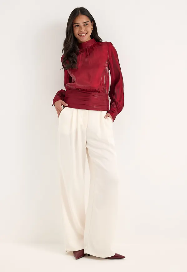 Vmpolly Ls High Neck Top