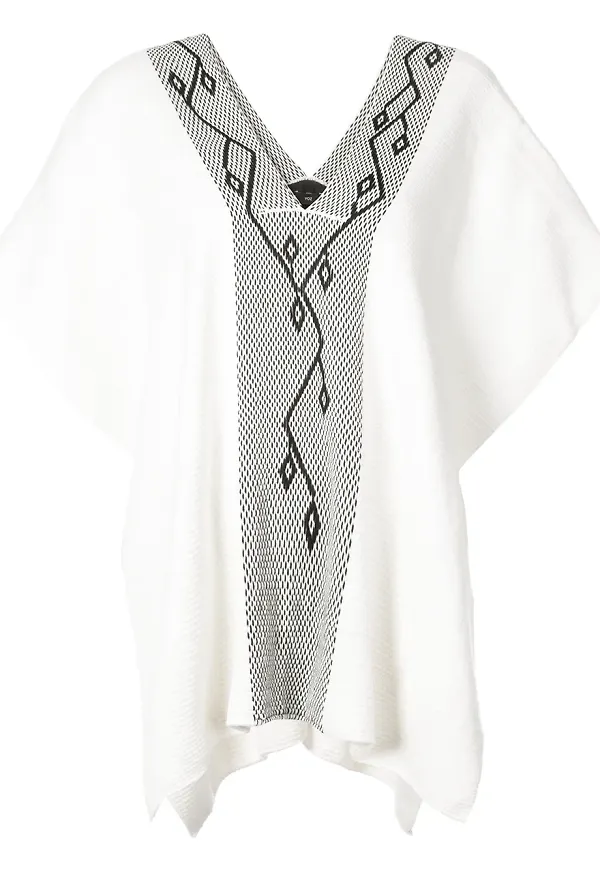 VOZ copihue manta kaftan - Vit