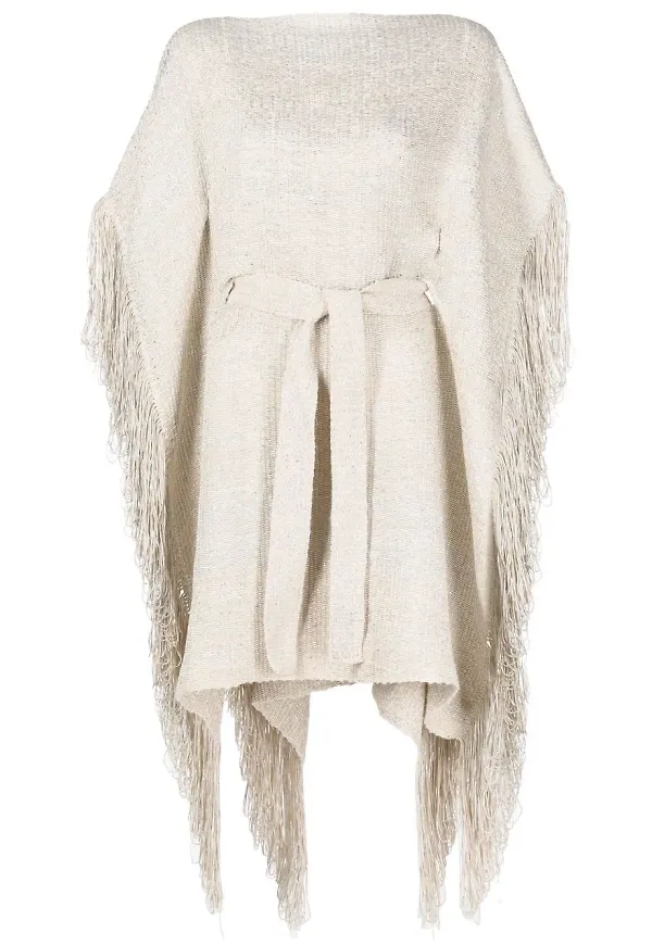 VOZ kaftan med fransar - Neutral