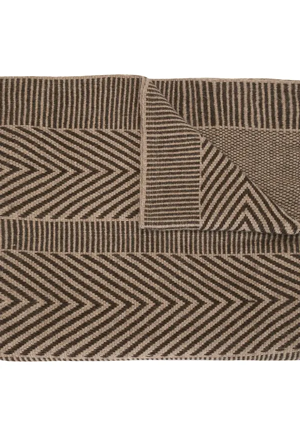 VOZ randig scarf - Brun